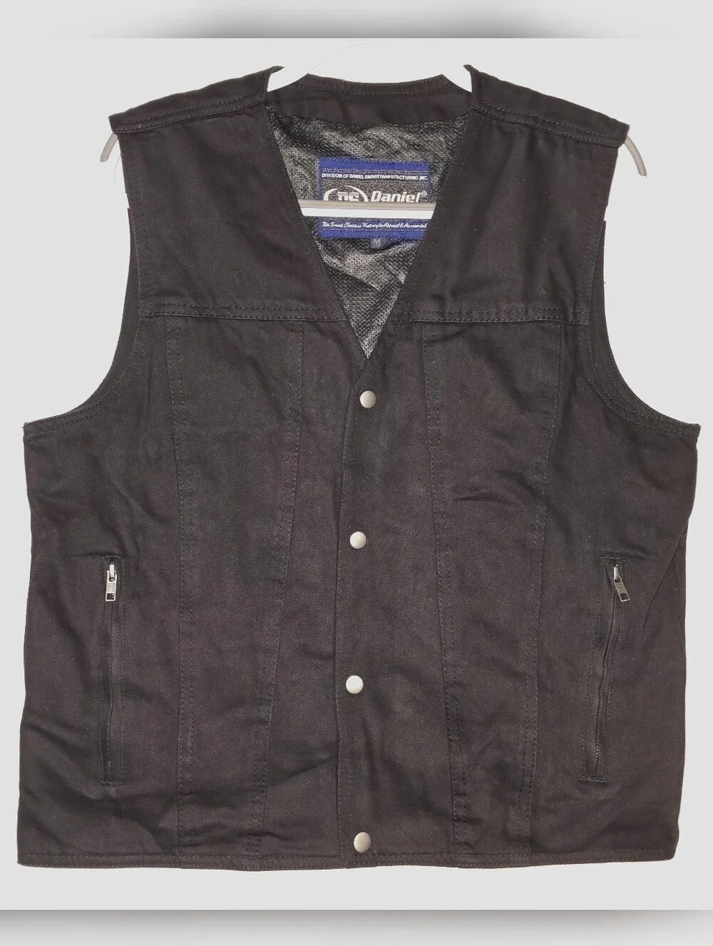 Daniel Smart MFG The Dark Knight Men's Denim Motorcycle Vest